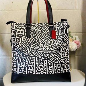 coach Disney Mickey Mouse X Keith Haring Graham Structured Tote c6872